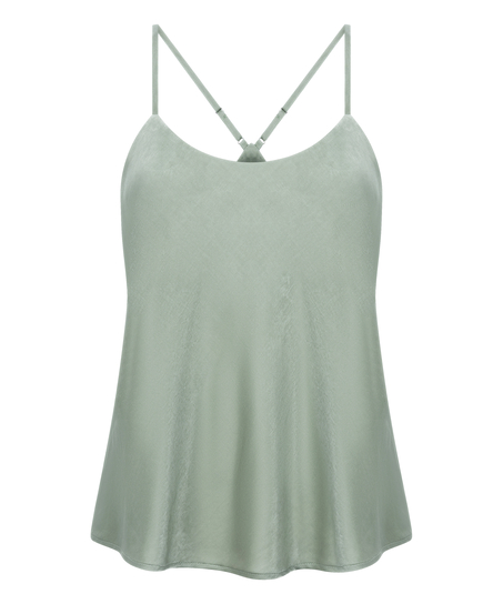 Ayla Satin Cami Top, Green