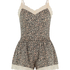 Brushed Rib Lace shorts, Gray