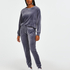 Velour Shimmer Tape Tall jogging bottoms, Gray