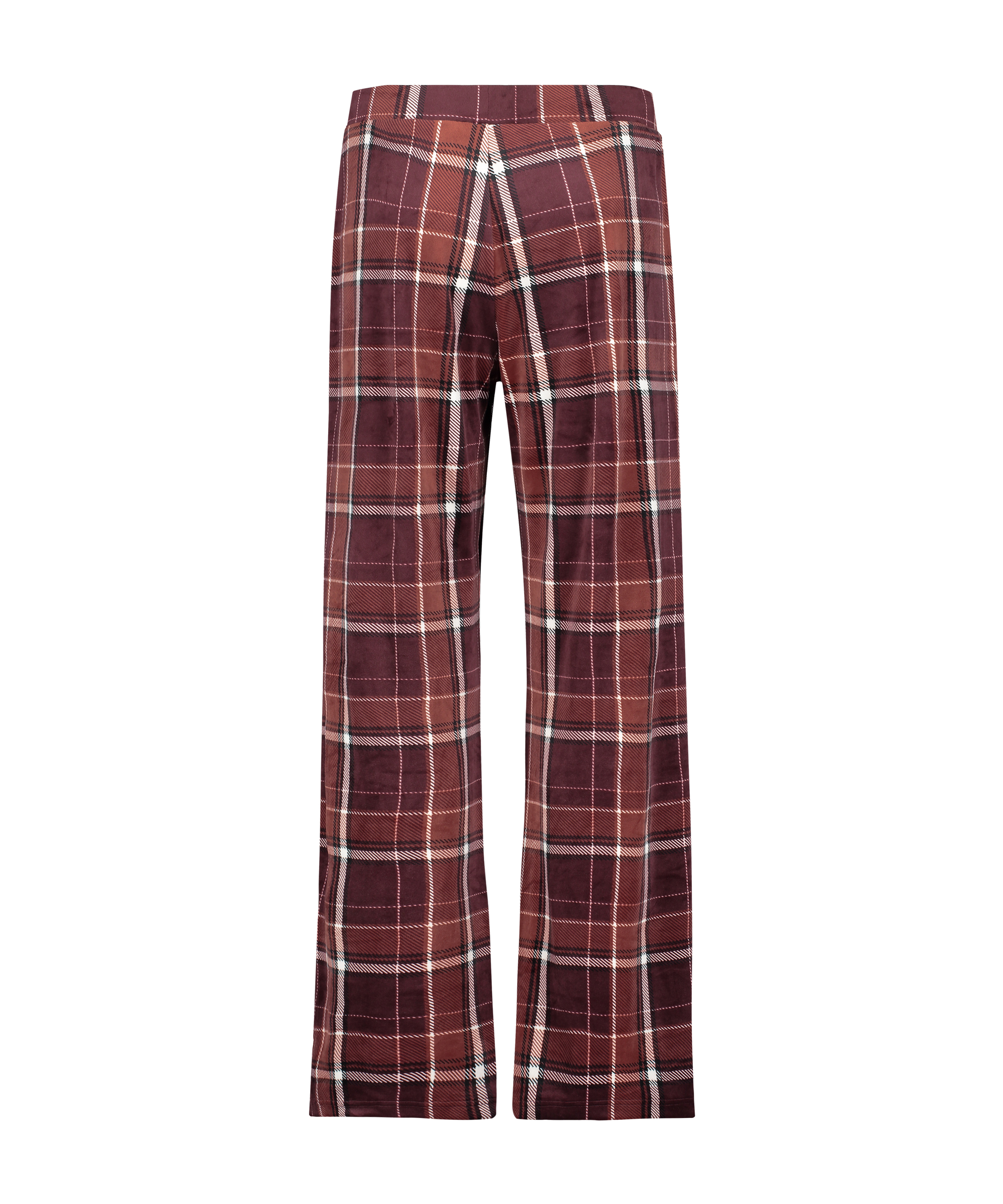 Tall Velours Pyjama Bottoms, Red, main