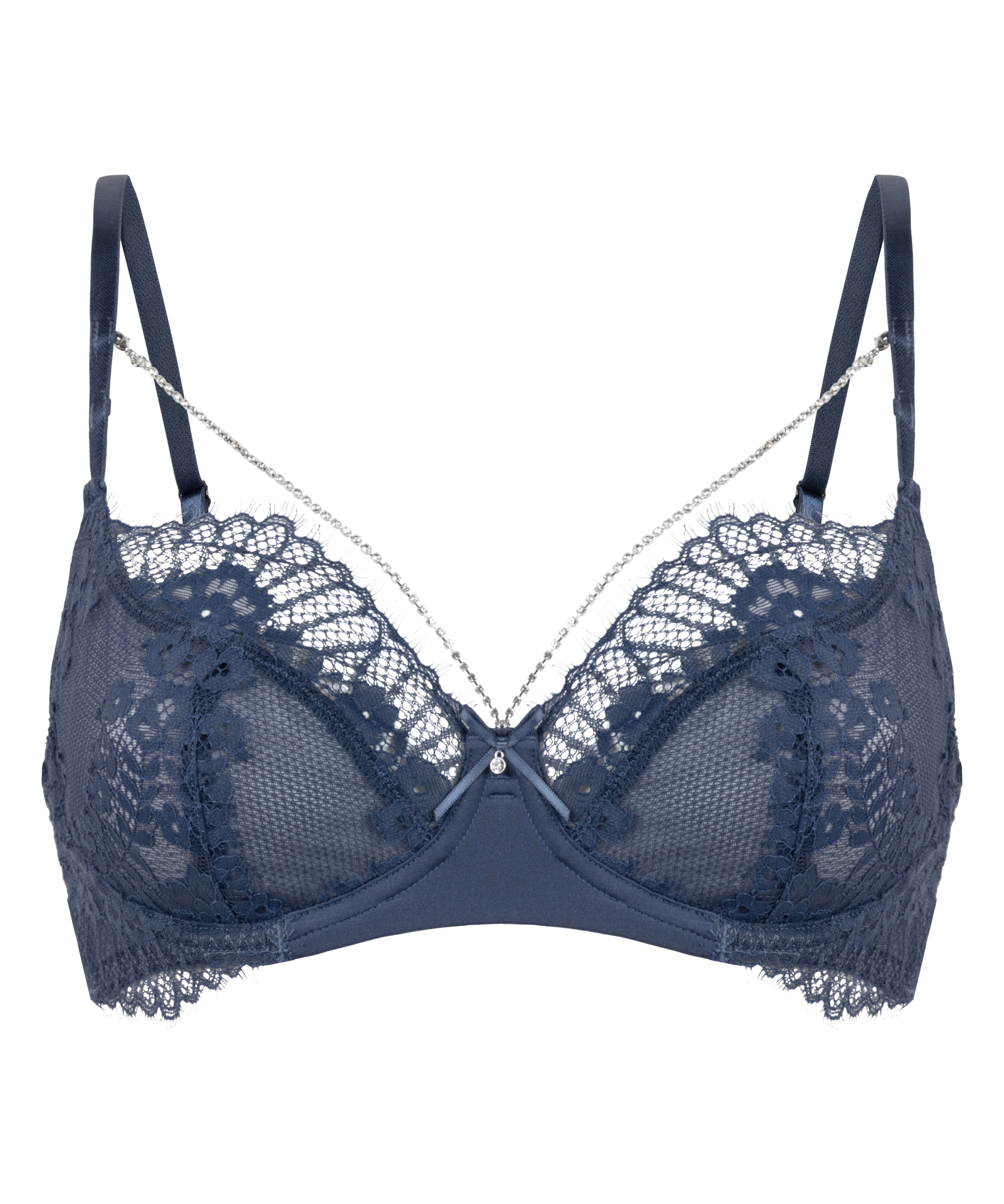 Pearlene Non-Padded Underwired Bra, Blue, main