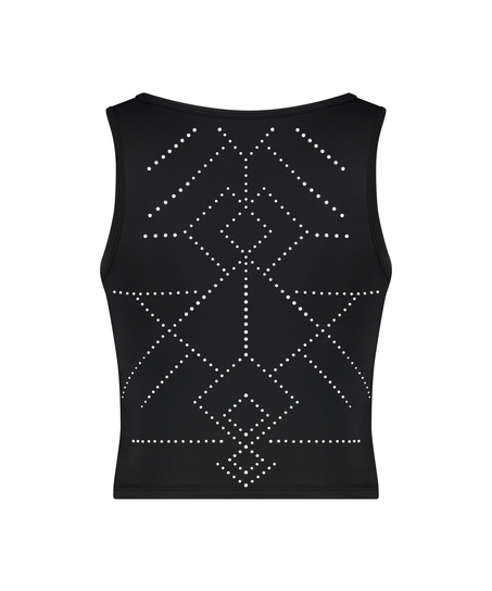 HKMX Sport crop tank top Naira, Black