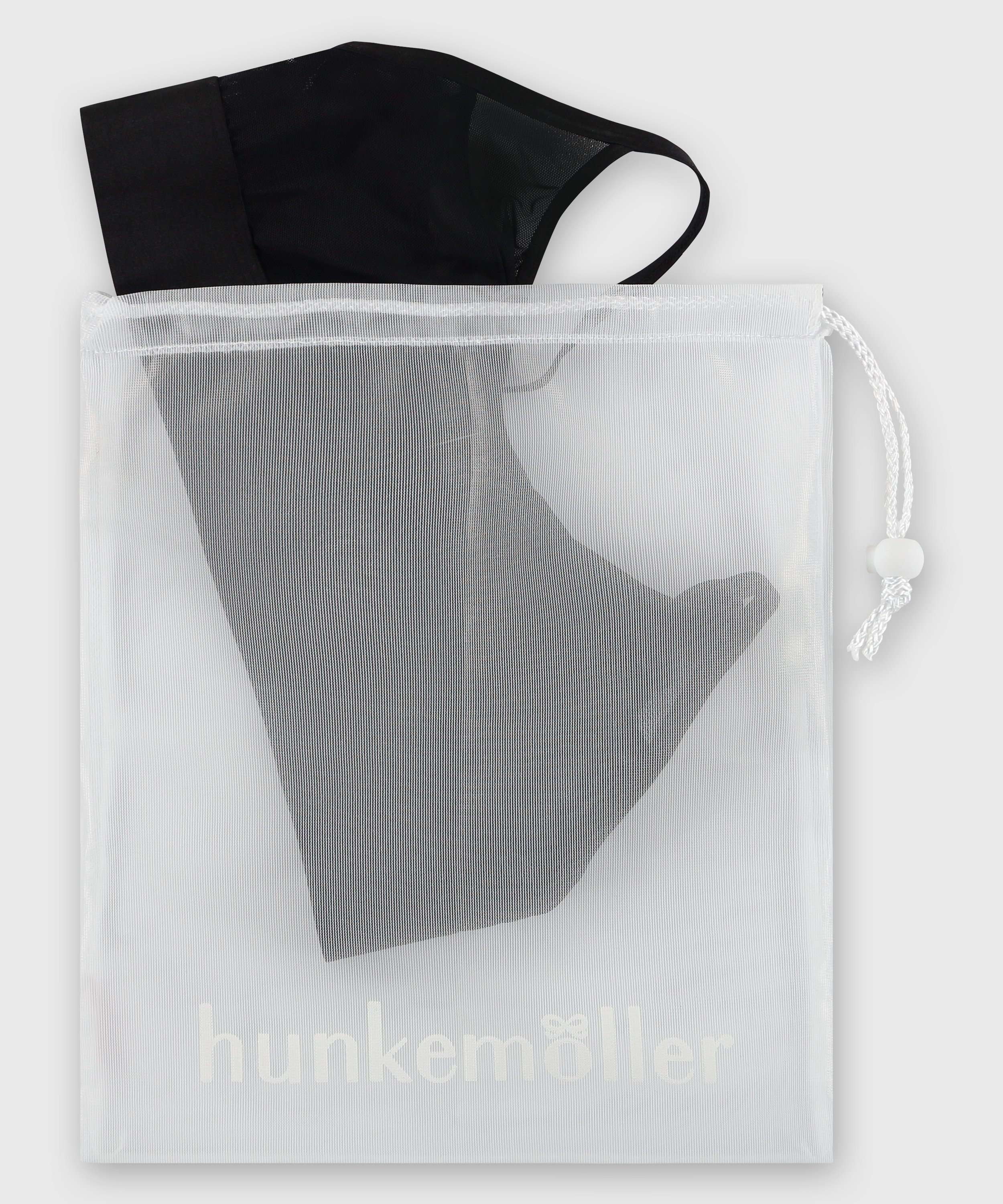 Hosiery bag drawstring, White, main