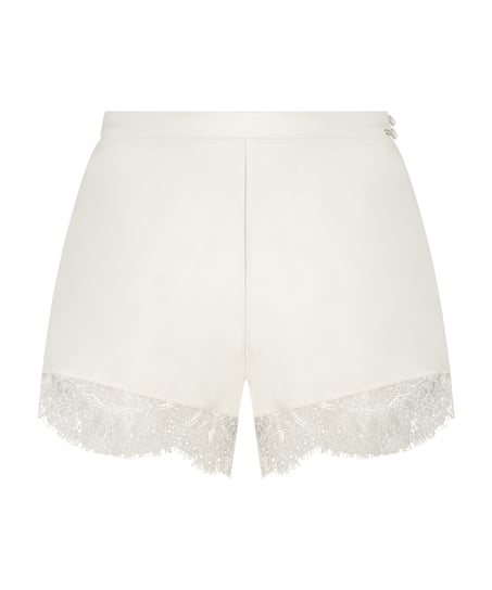 Camille Satin Short, White