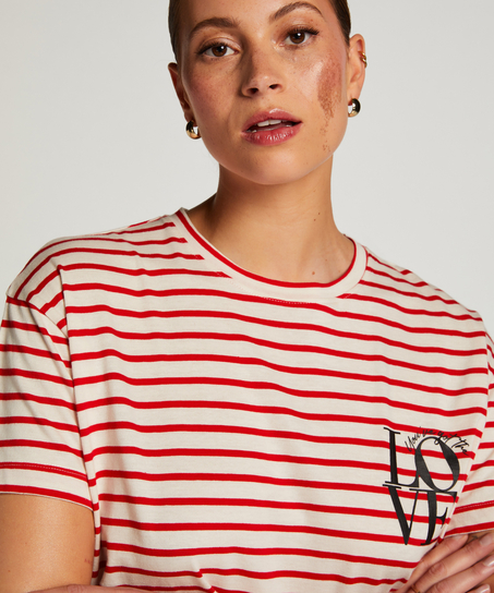 Round Neck Nightshirt, Red