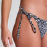 Lobos Cheeky Tanga Bikini Bottoms, Black