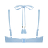 Scallop Padded Underwired Bikini Top, Blue
