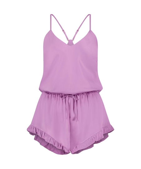Satin Playsuit, Purple