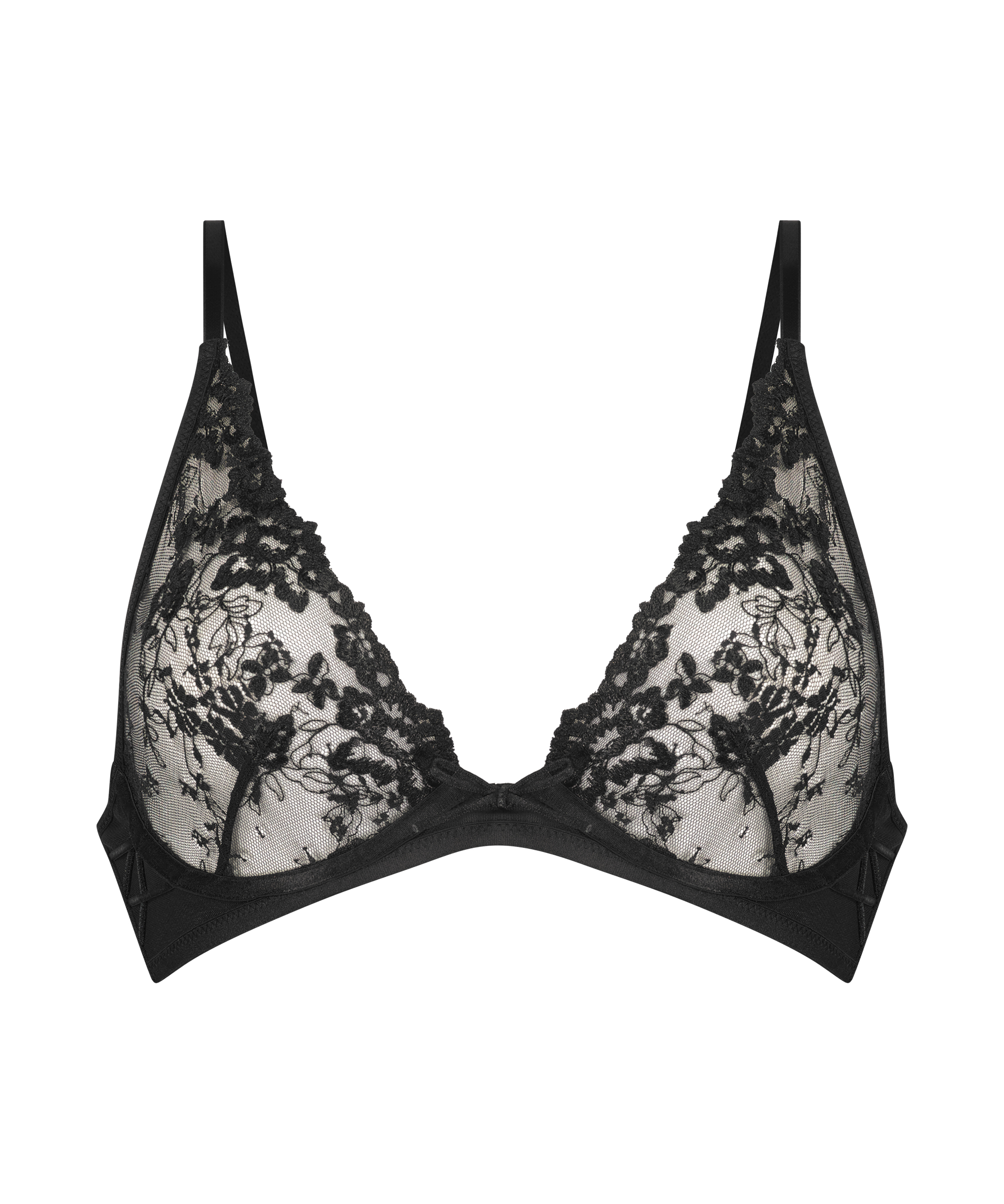 Lillian non-padded underwired bra, Black, main