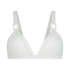 Lana Rib Triangle Bikini Top, White