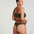 Lace Back Invisible Thong, Green