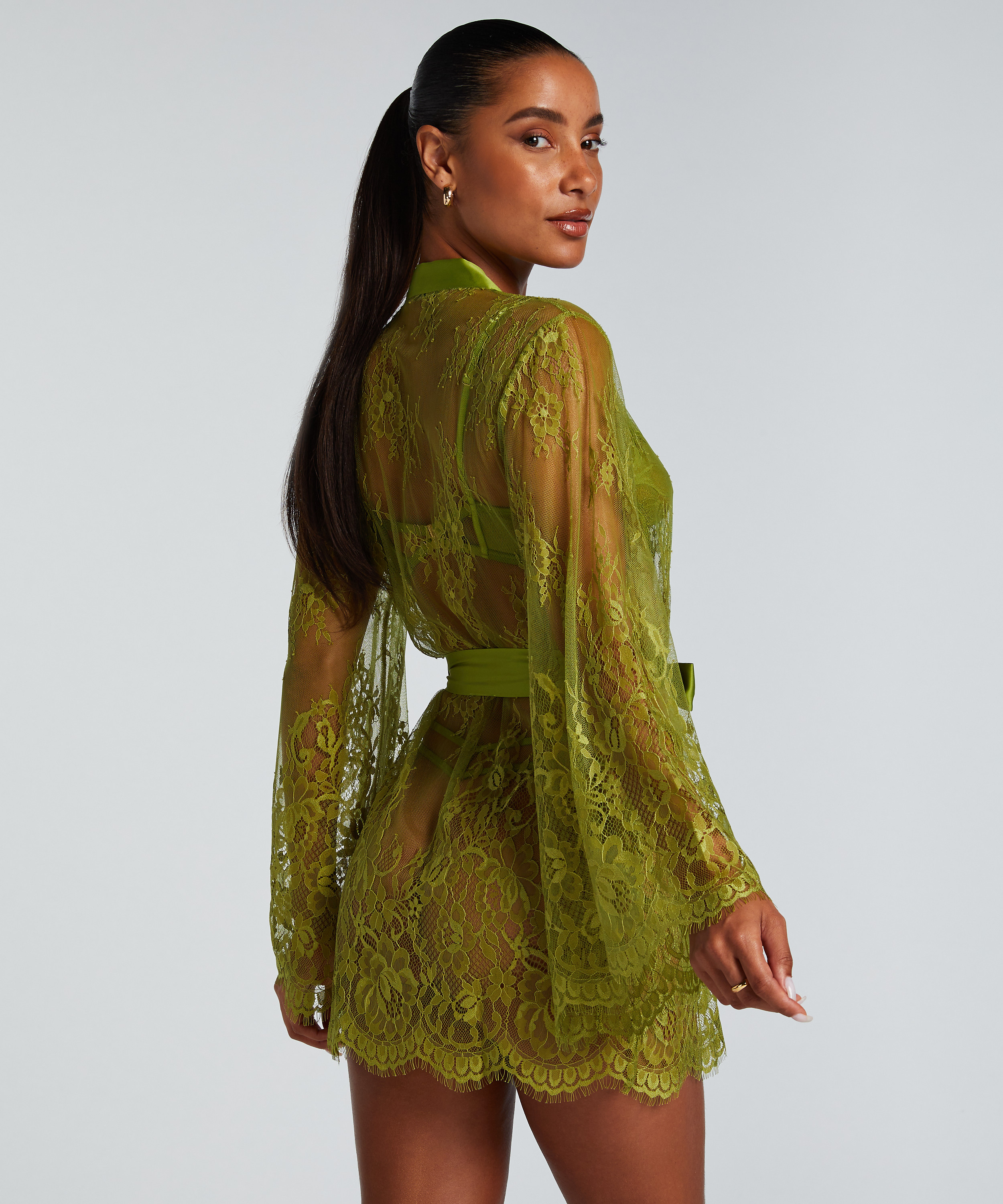 Isabelle Lace Kimono, Green, main