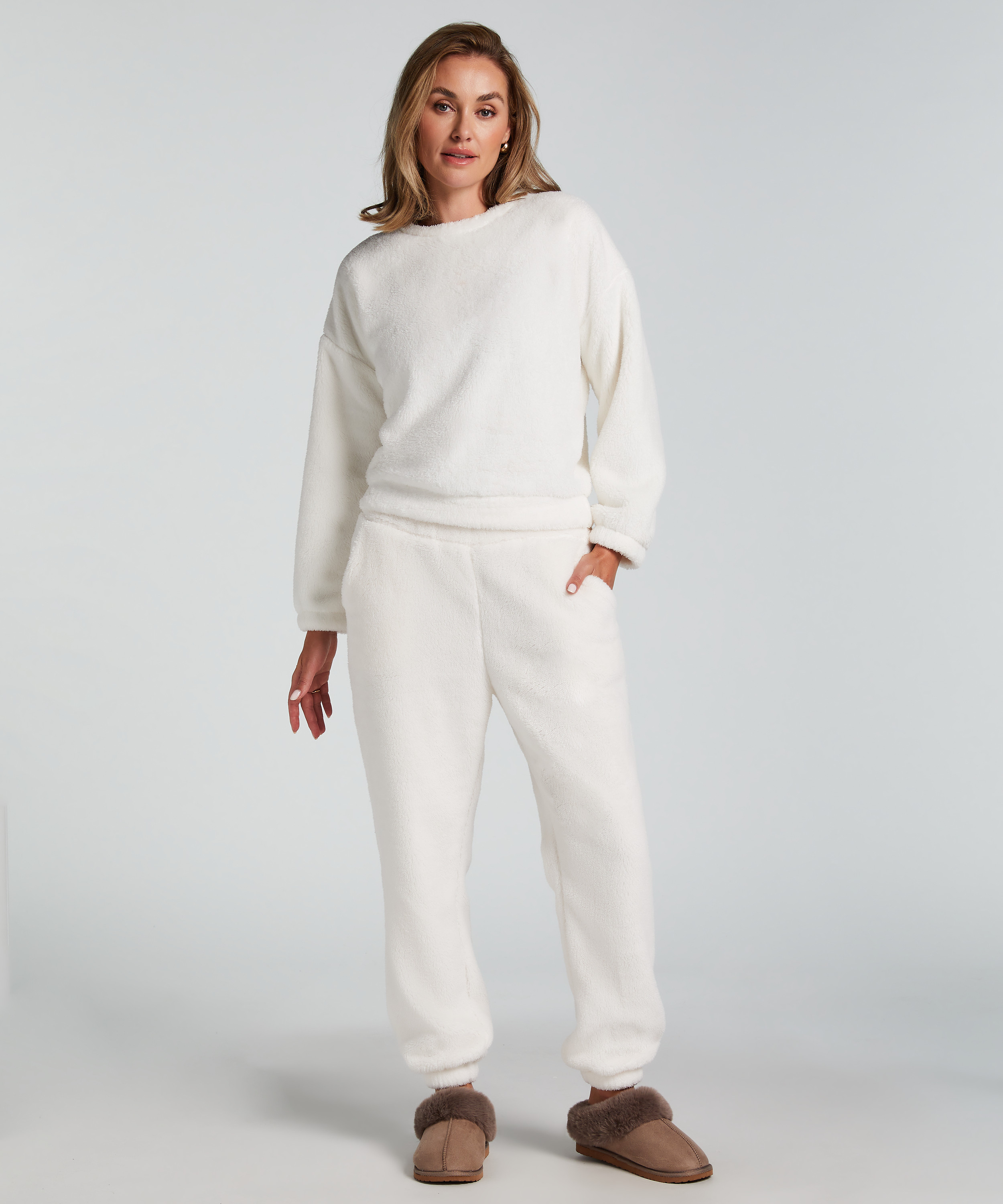 Fleece Snuggle Top, White, main