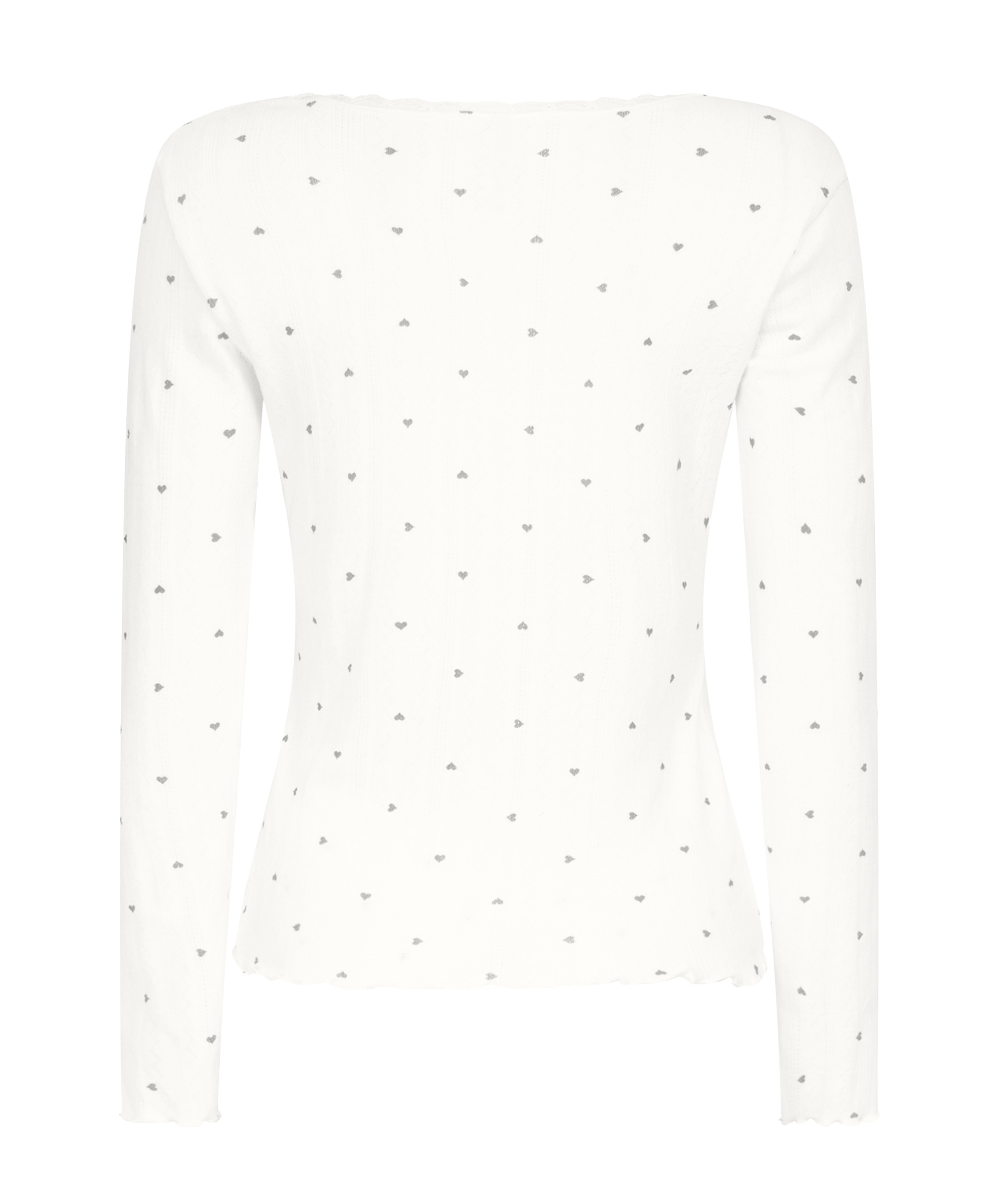 Pointelle Pyjama Top, Blue, main
