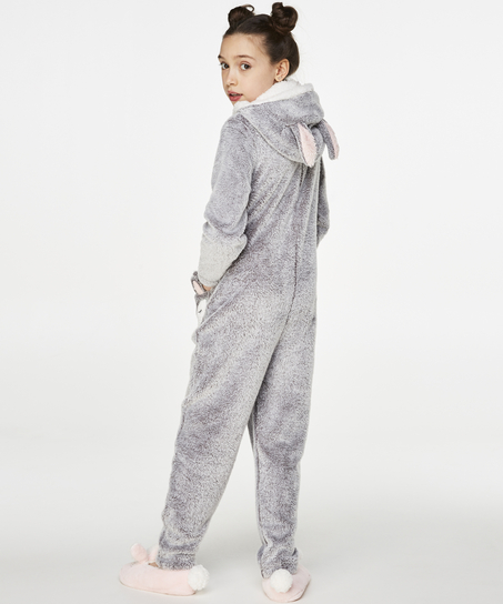 Fleece Onesie Teens, Gray