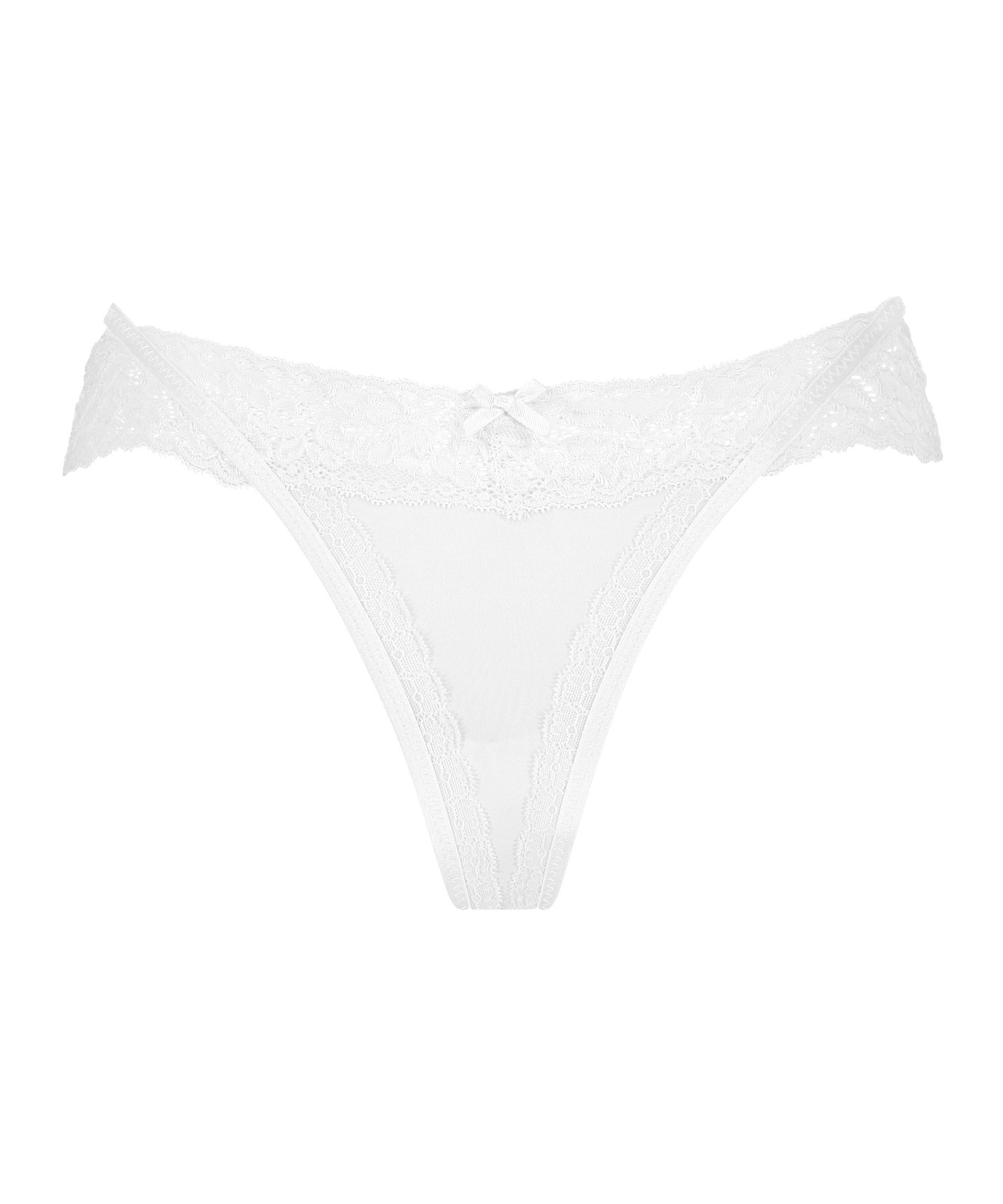 Elliena Extra Low V Thong, White, main