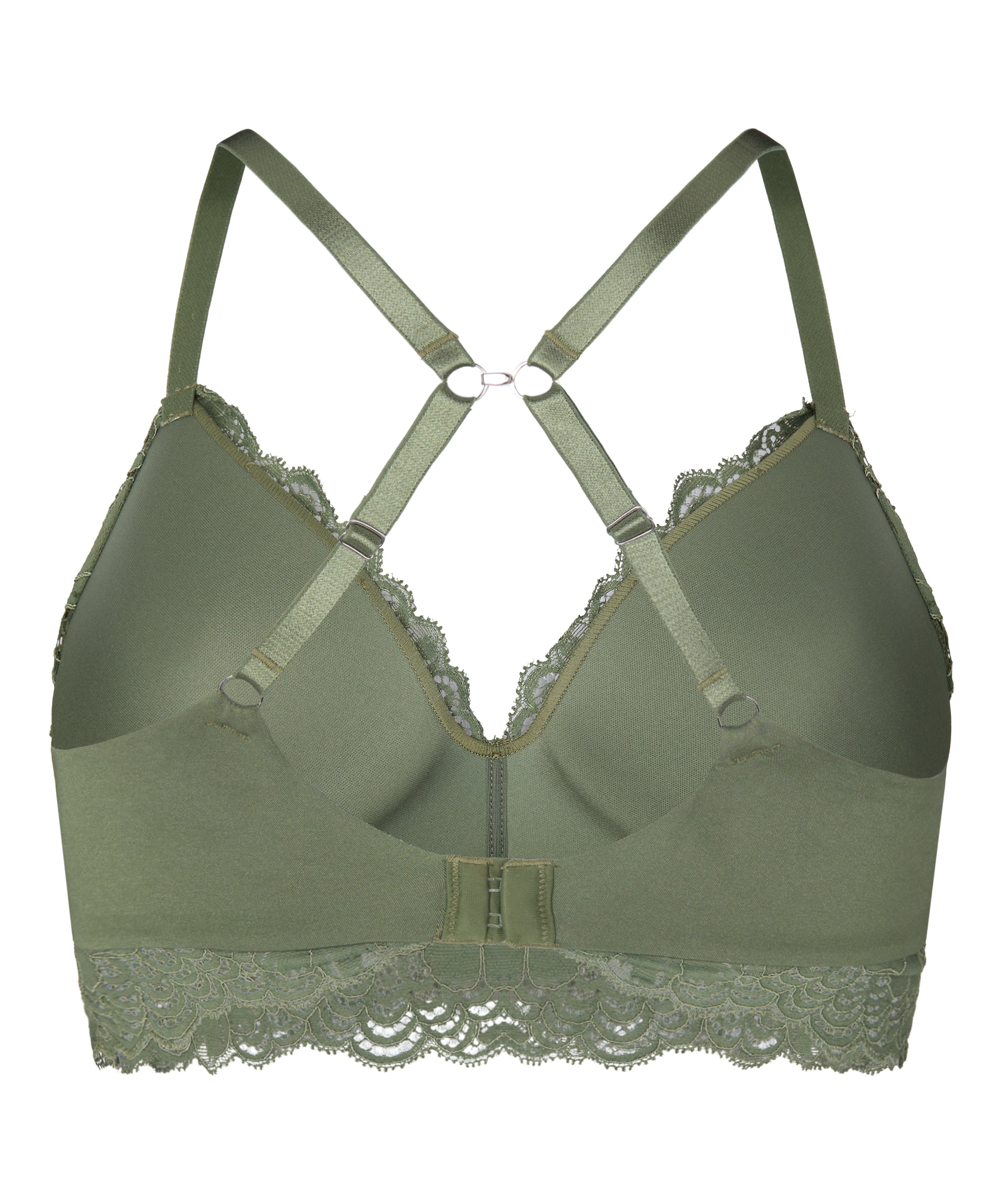 Andrea Padded Non-Wired Bra, Green, main