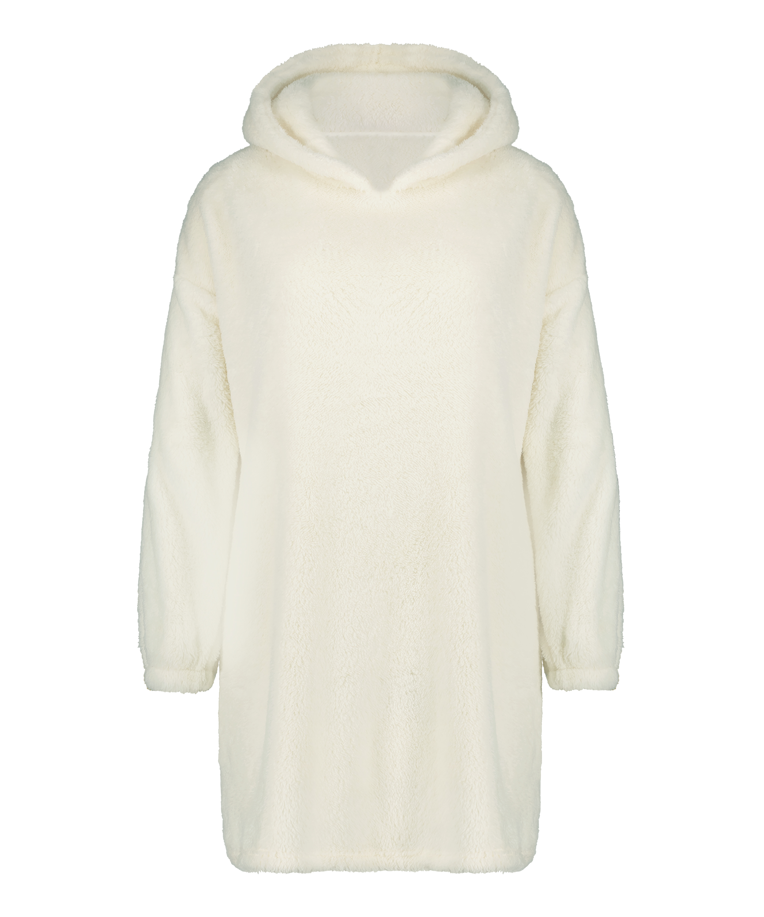 Snuggle Fleece Lounge Dress, White, main