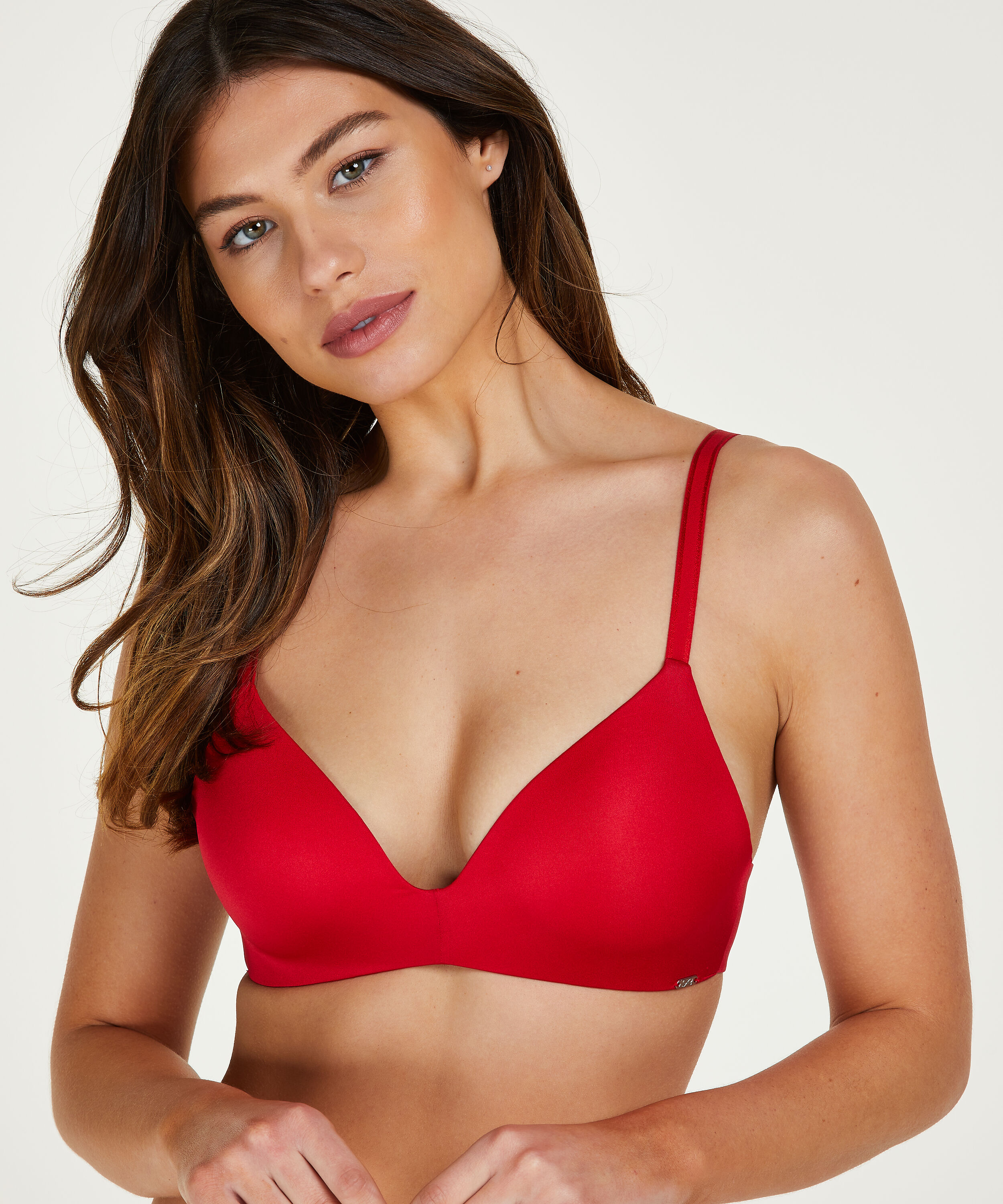 Mona padded non-underwired bra, Red