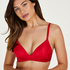 Mona padded non-underwired bra, Red
