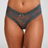 V-shaped Brazilian knickers mesh, Blue