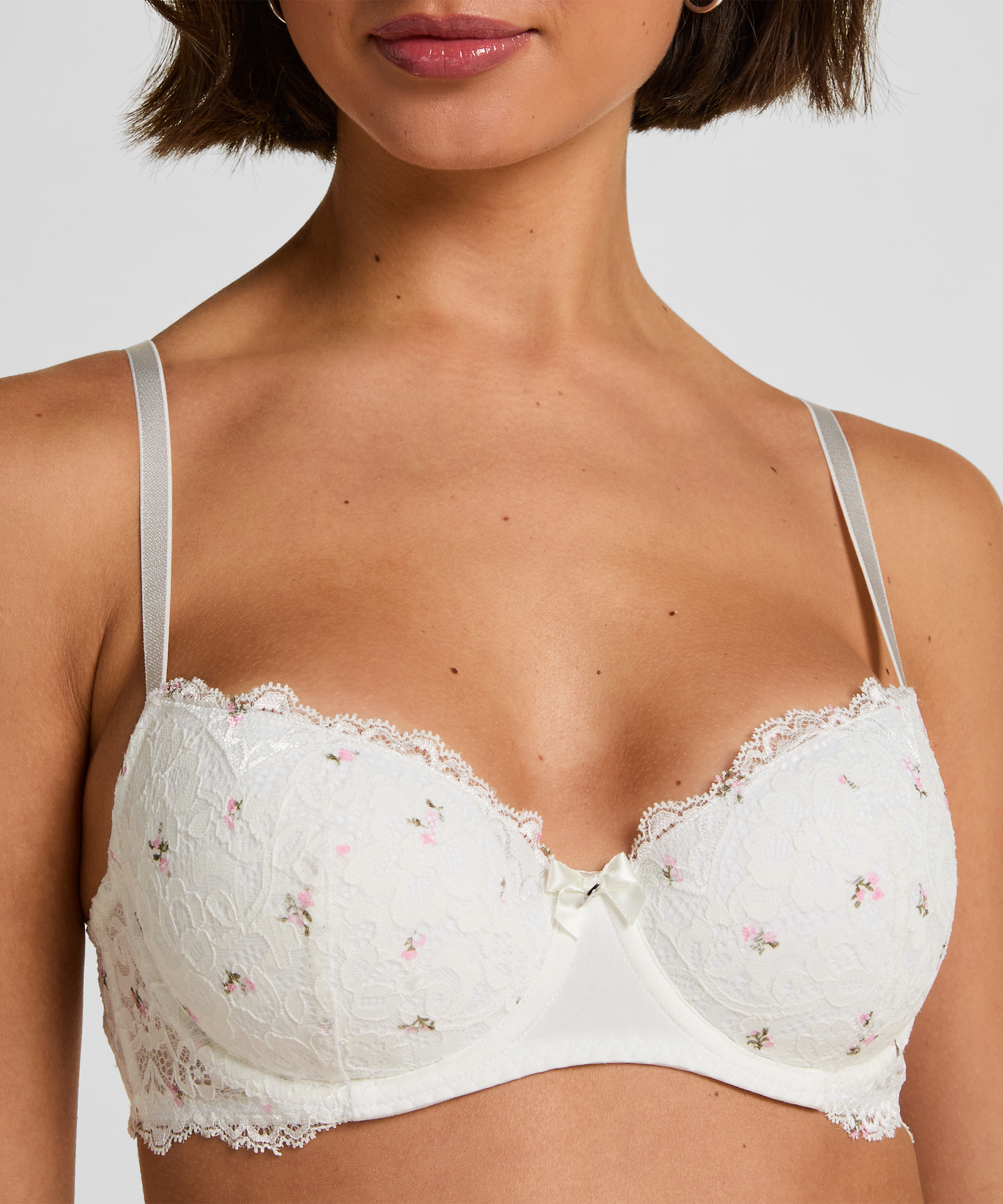Marine Padded Underwired Bra, White, main