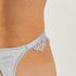 Violet High Leg Thong, Blue
