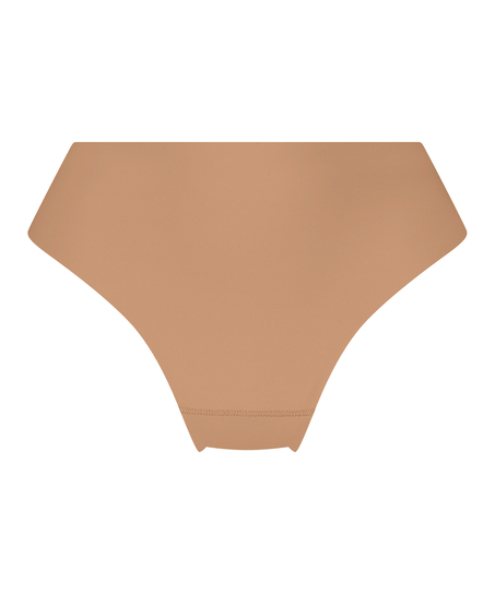 High Waisted Thong Smooth, Brown