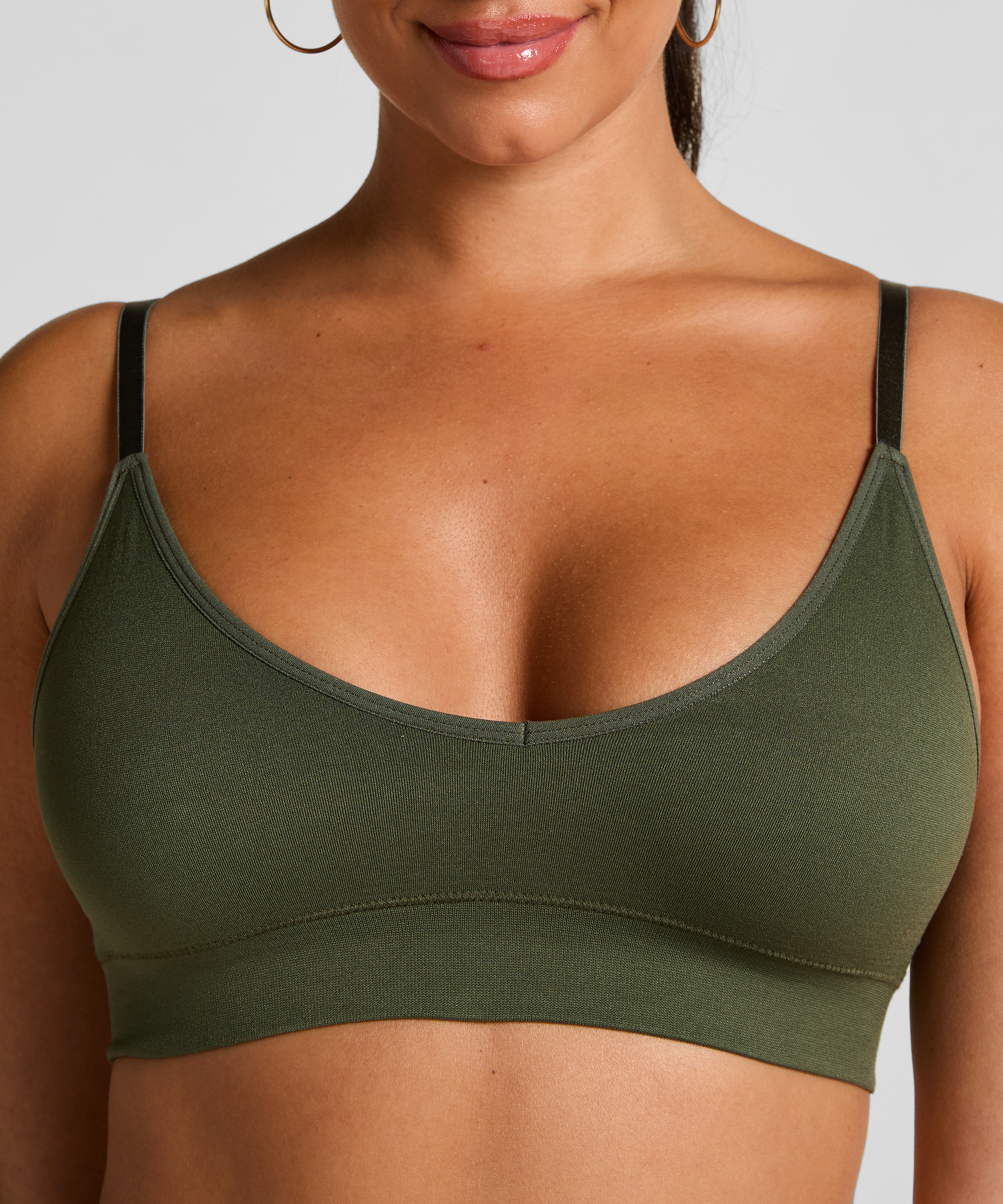 Dide Triangle Bralette, Green, main