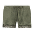 Velvet lace shorts, Green