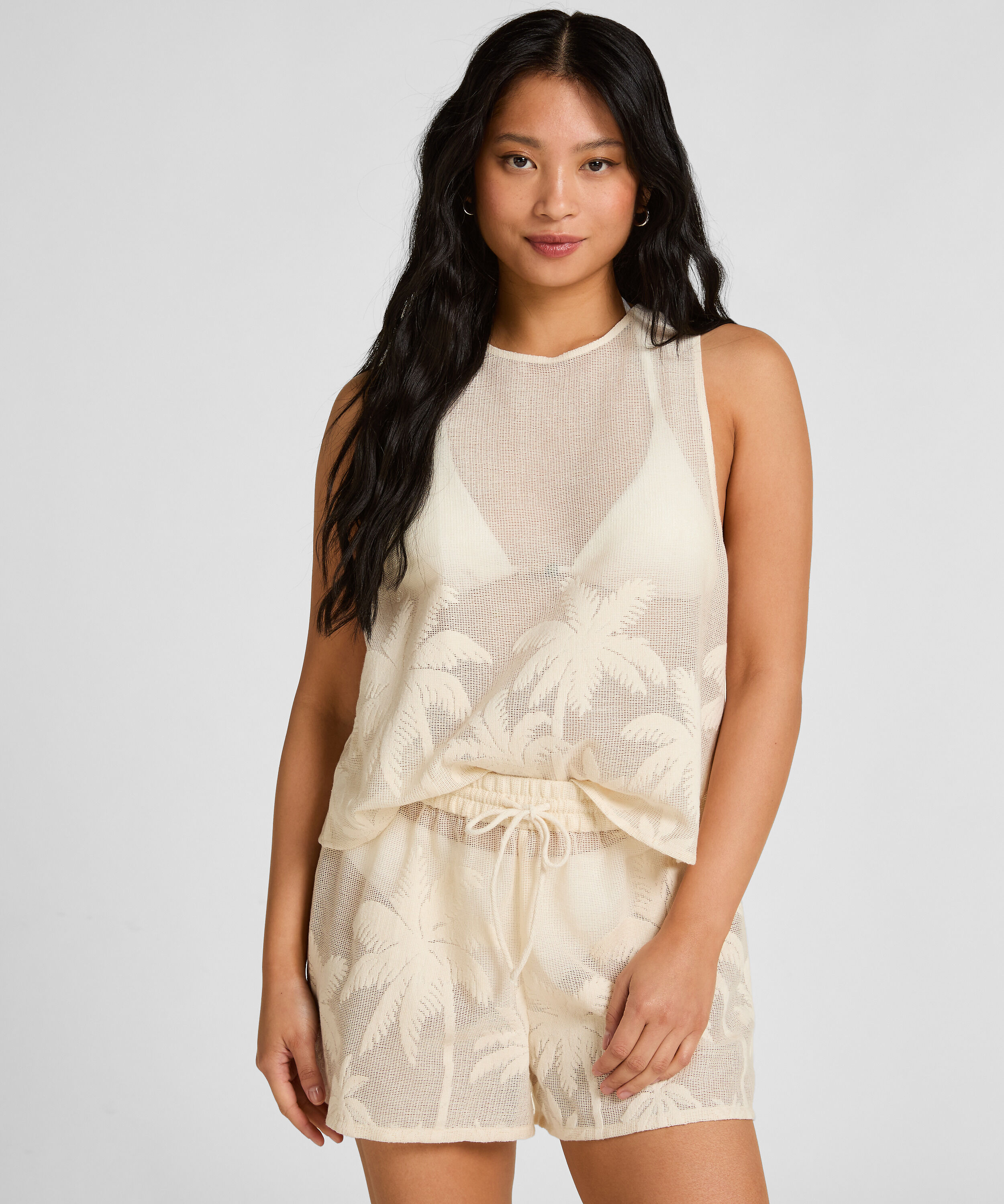 Beach Shorts Palm, White