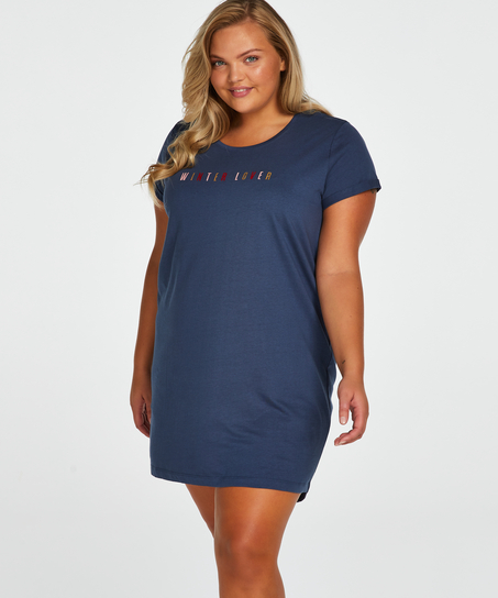 Round Neck Nightshirt, Blue
