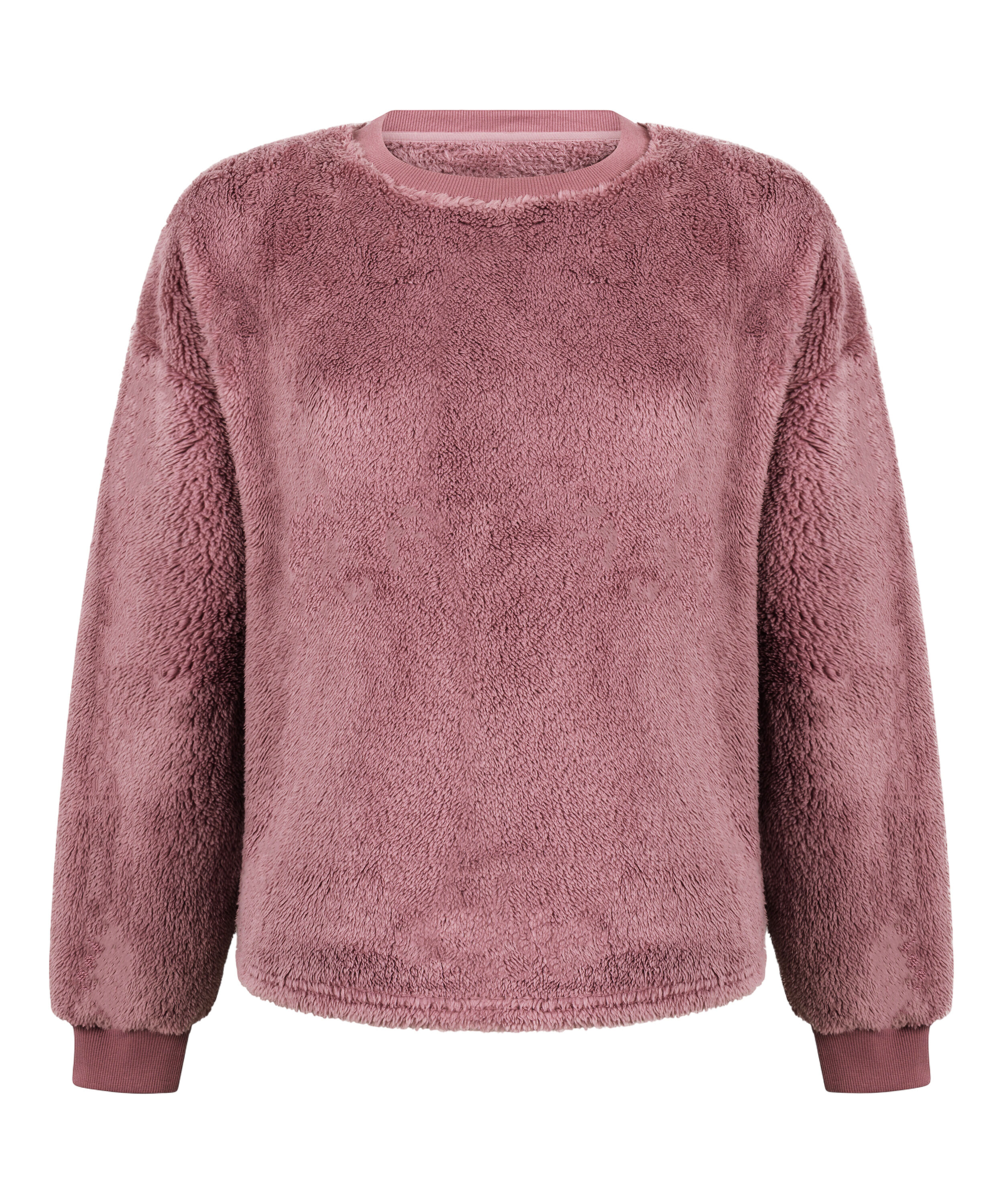 Longsleeved Top Fluffy Fleece, Pink