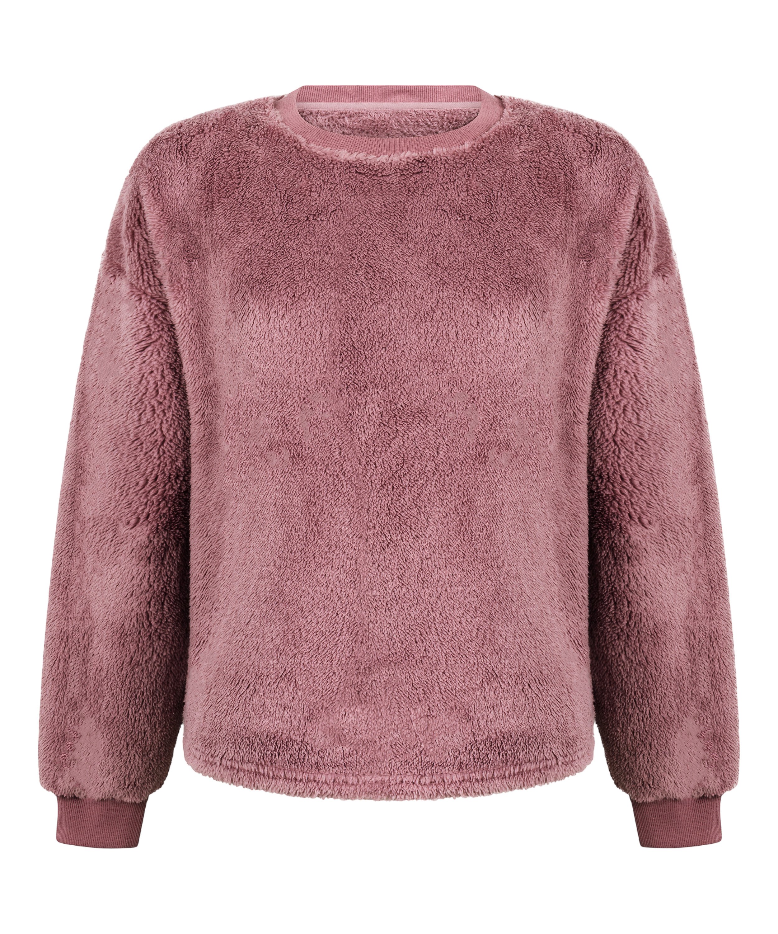 Longsleeved Top Fluffy Fleece, Pink, main