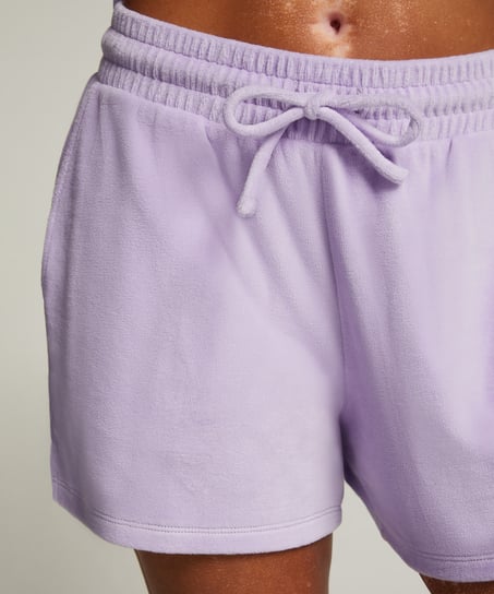 Velvet Pocket shorts, Purple
