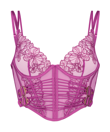 Constance Non-Padded Underwired Longline Bra, Purple