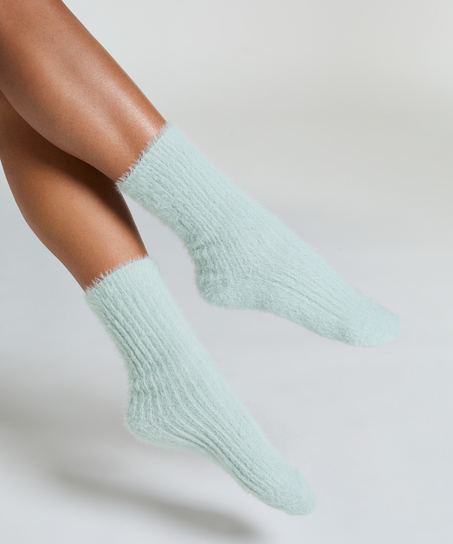 Liv Fluffy Socks, Green