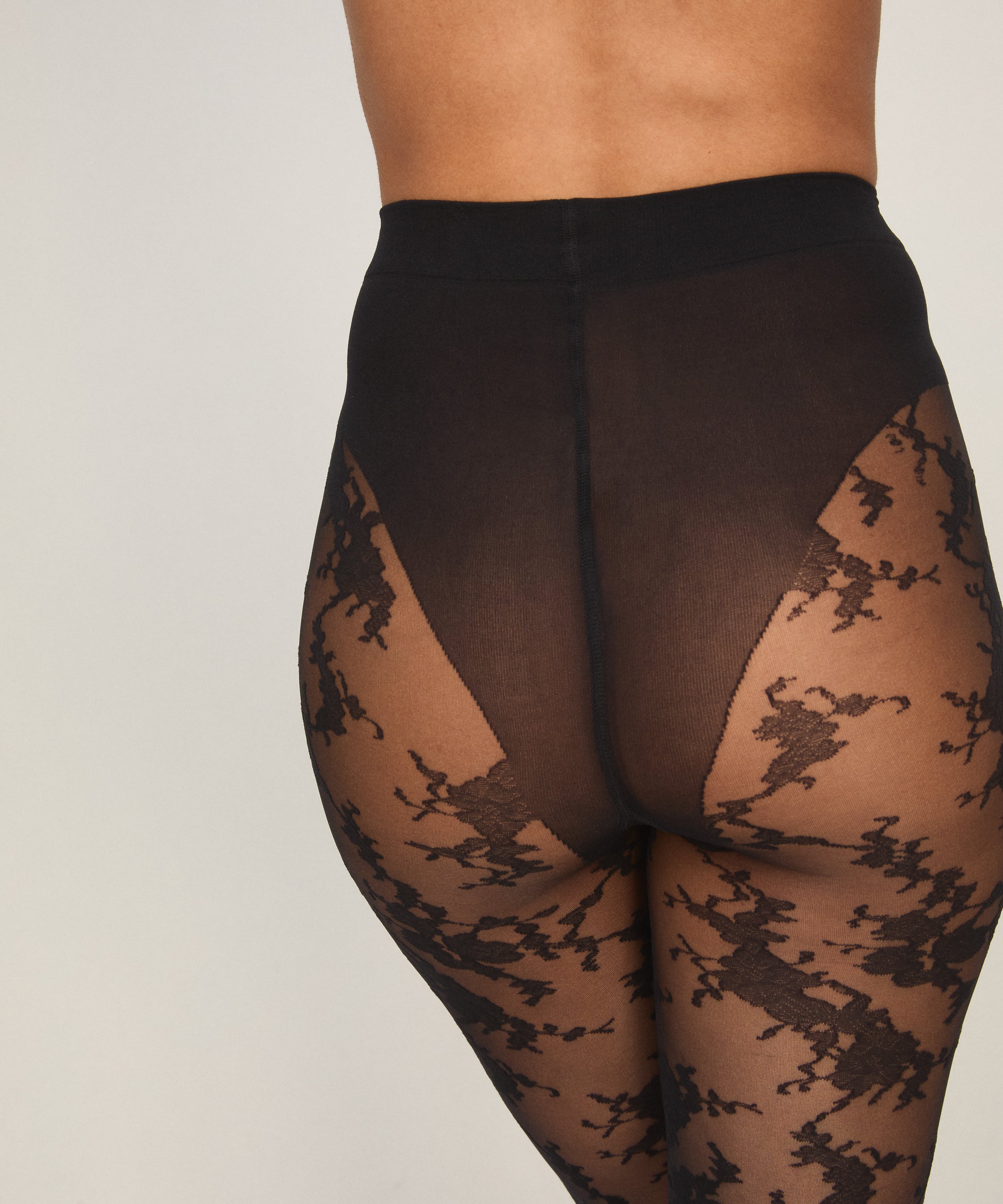 Tights 15 Denier All Over Lace, Black, main