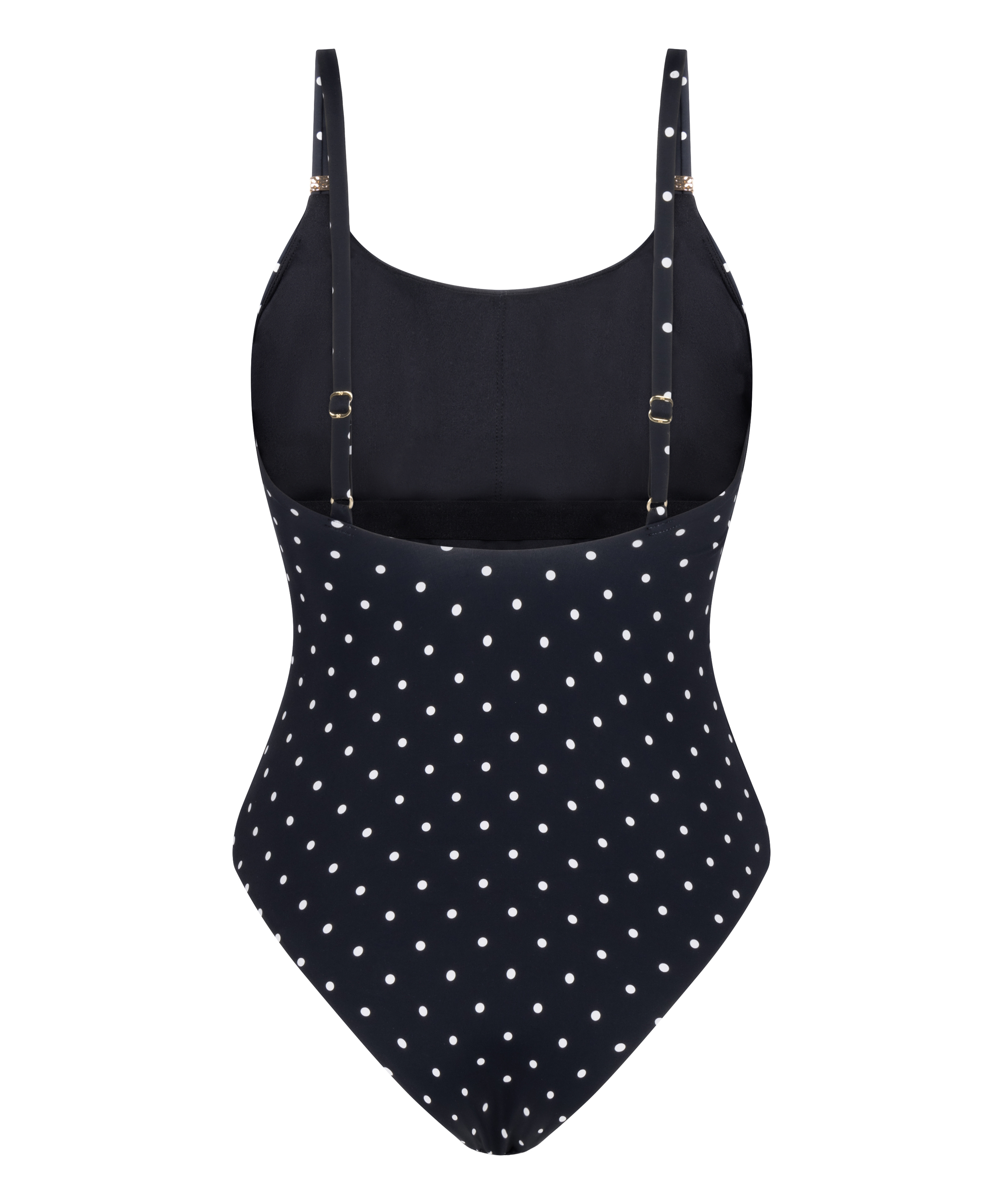 Dotted Bathingsuit Luxe, Black, main