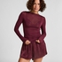 super soft Boatneck Shirt with Cashmere, Purple