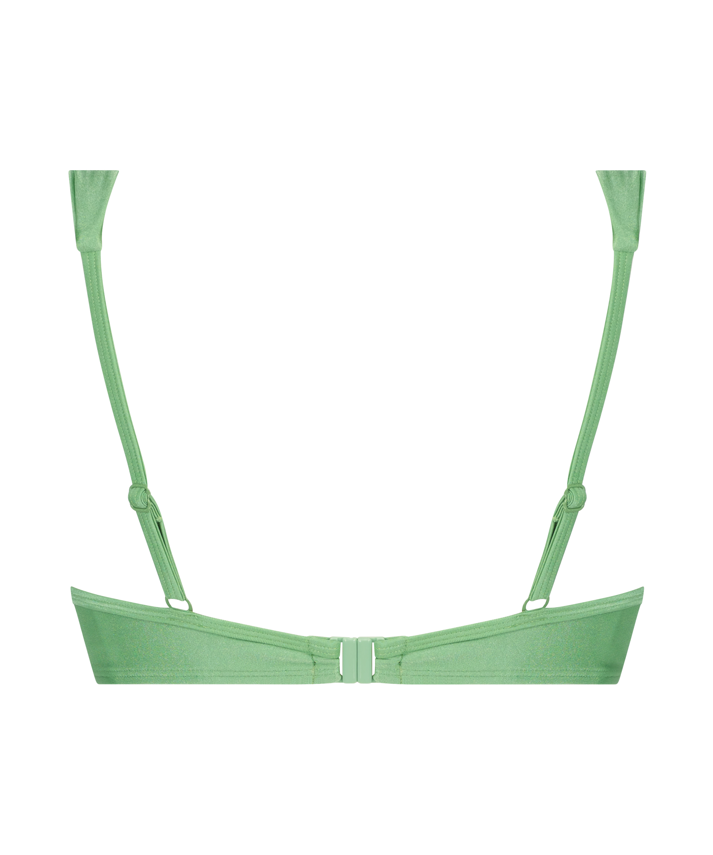 Mauritius padded push-up underwired bikini top, Green, main
