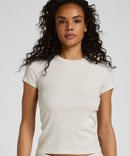 Shortsleeved Pyjama Top , Grey