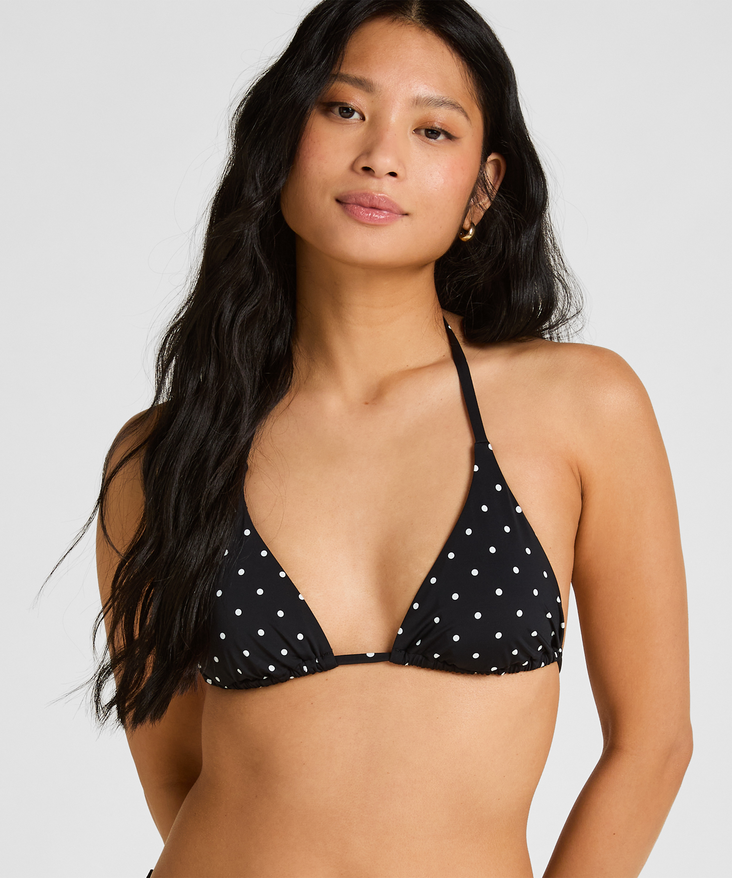 Triangle Bikini Top Luxe, Black, main