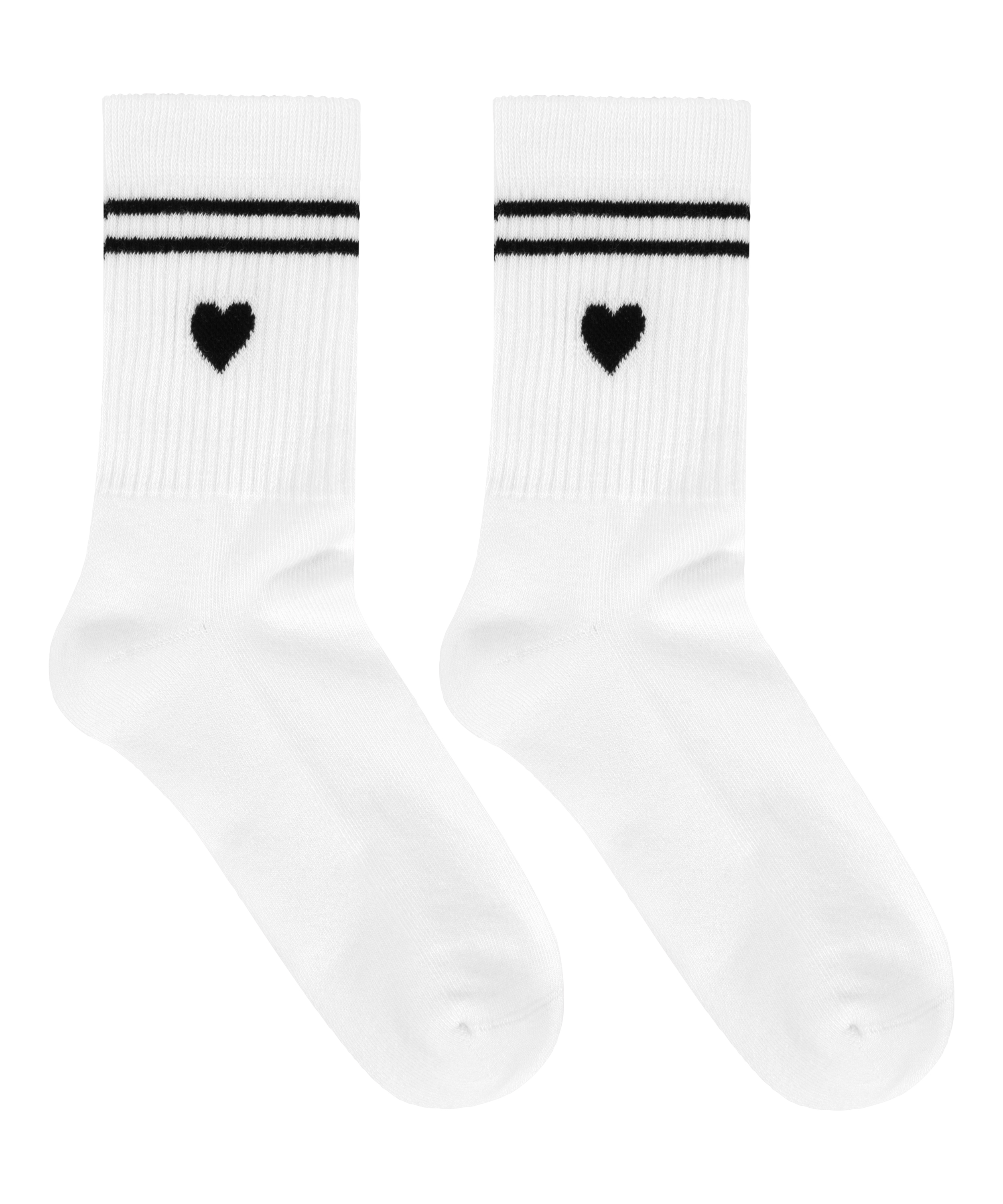 Cotton Crew Socks, White, main