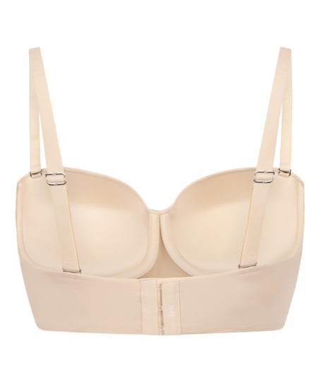 Smooth Padded Underwired Strapless Push-Up Bra, Beige