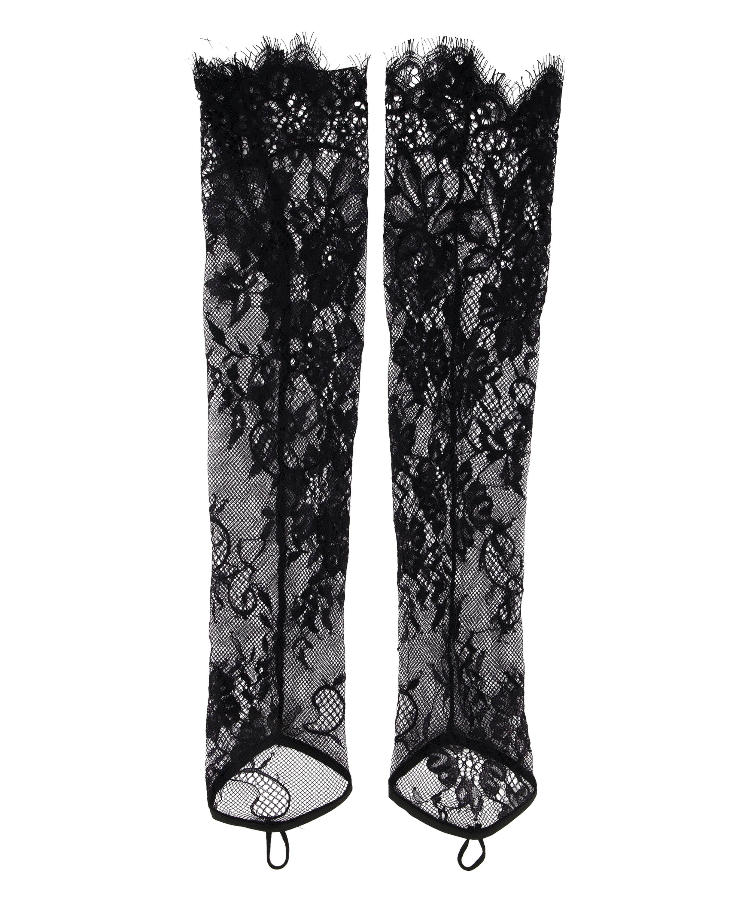 Lace Gloves, Black, main