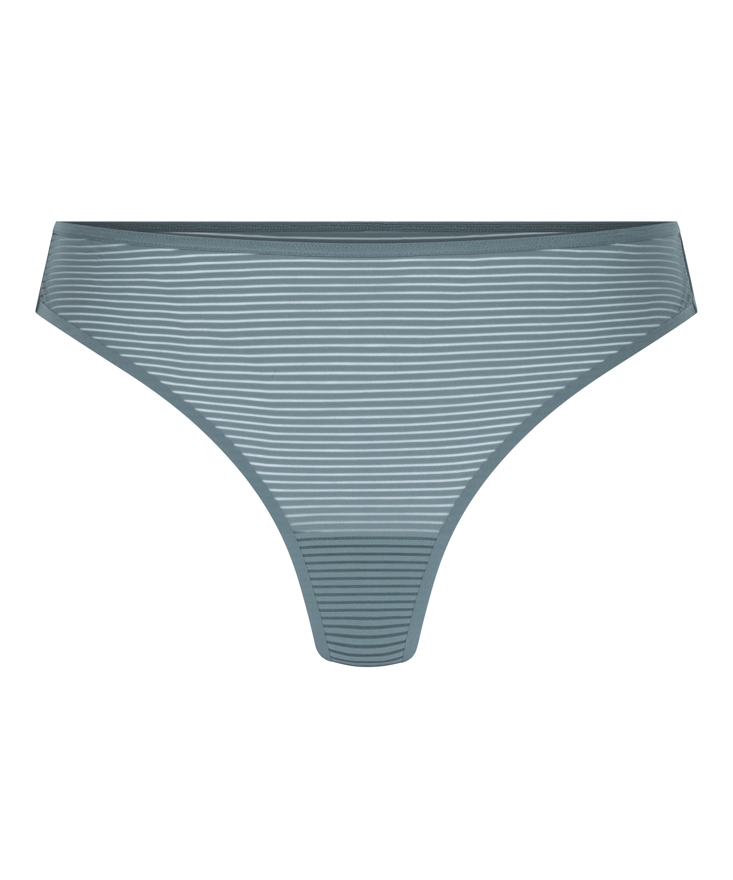 Invisible thong Stripe mesh, Gray
