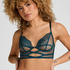 Amel Non-Padded Underwired Longline Bra, Blue