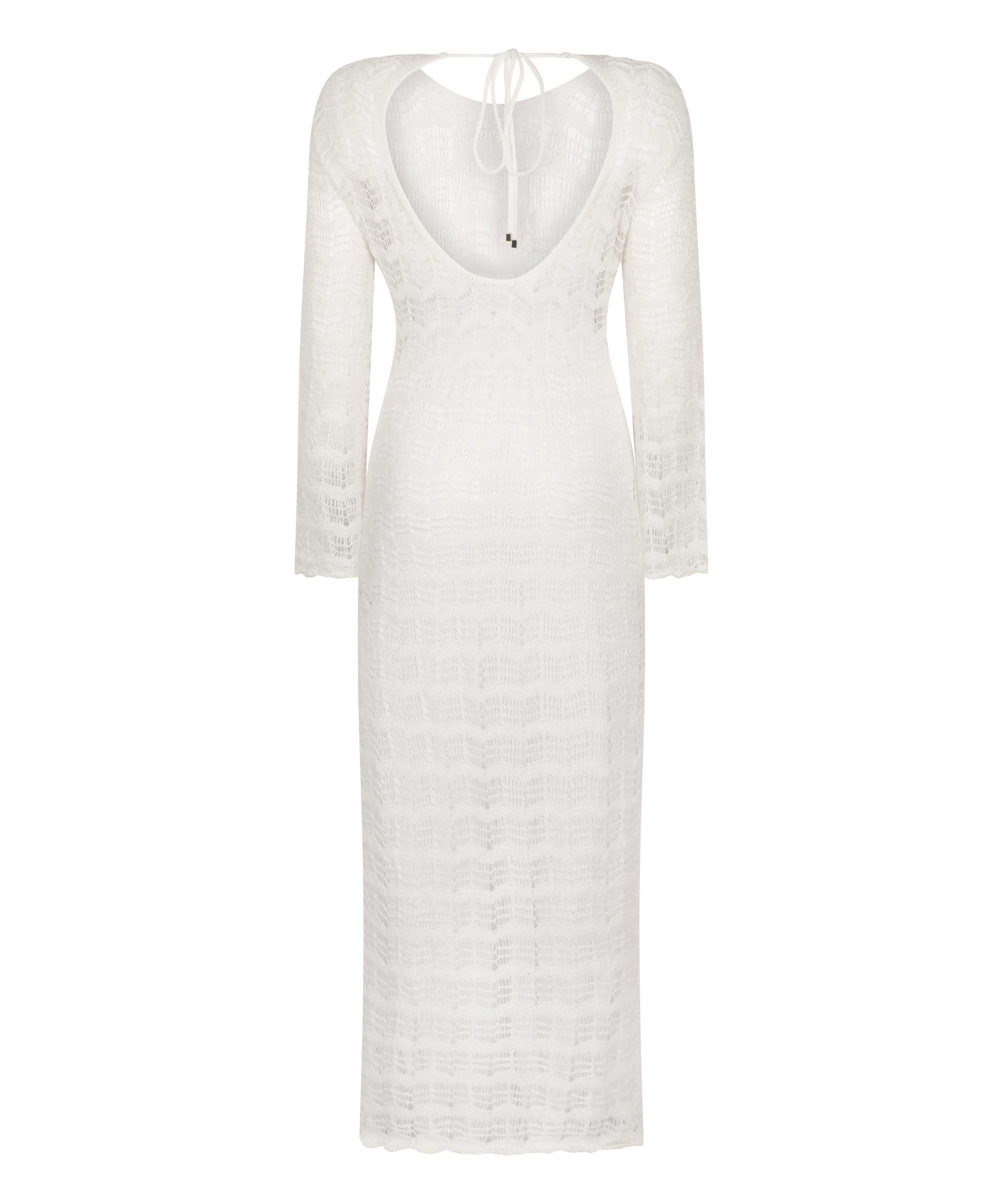 Crochet Maxi Dress, White, main