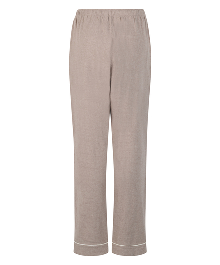 Flannel Pyjama Pants, Beige